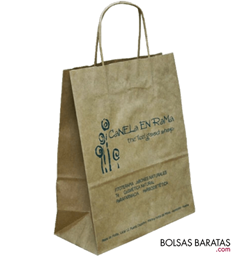 Bolsas de Asa Rizada Kraft