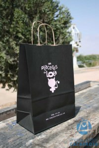Bolsas de papel baratas asa rizada