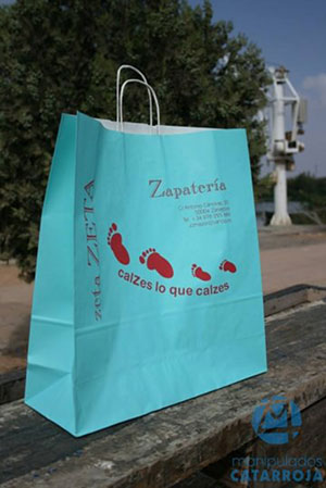 Bolsas de papel baratas azules