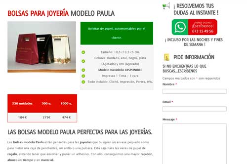 comprar bolsas de papel
