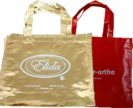Bolsas Plastificadas Oro y ROjo