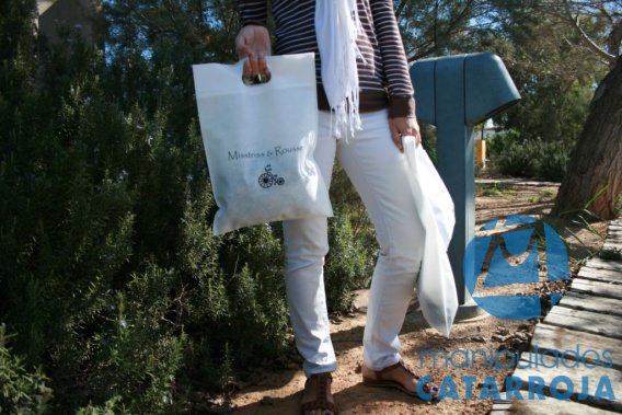 bolsas de tela troquelada blanca