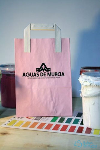 Bolsas de papel económicas rosa