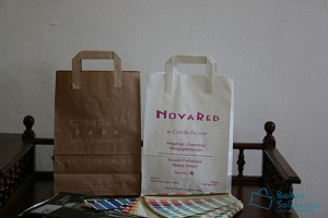 Bolsas para comercio baratas asa plana