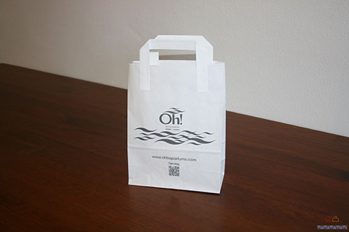 Bolsas de papel baratas asa plana exterior