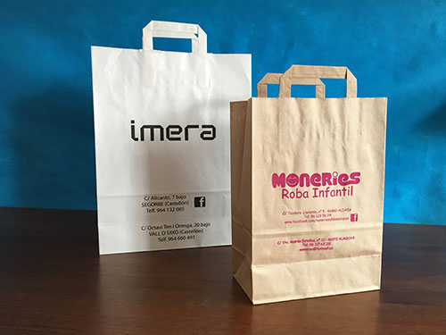 bolsa kraft asa plana