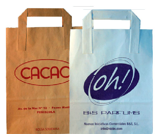 bolsas de papel serigrafiadas baratas 1