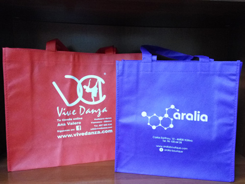 bolsas para tiendas baratas de tela