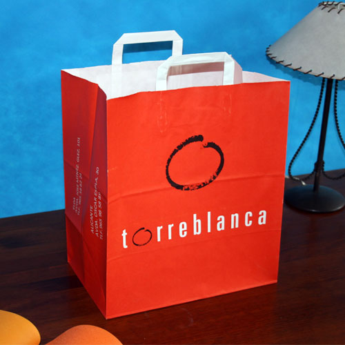 comprar bolsas de papel baratas de asa plana en madrid